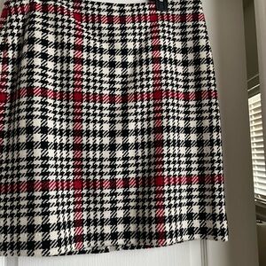 Talbots Black and White A-Line Skirt for Work